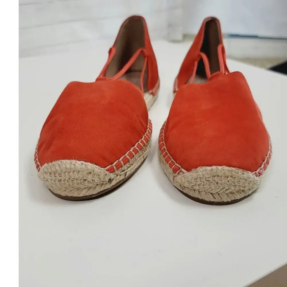 EILEEN FISHER Lee Tumbled Nubuck Espadrille in Red, sz 10